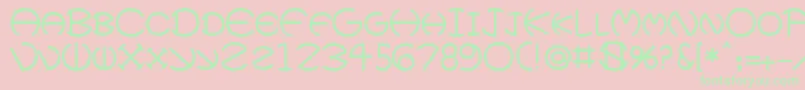 Zirkle Font – Green Fonts on Pink Background