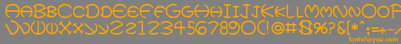 Zirkle Font – Orange Fonts on Gray Background