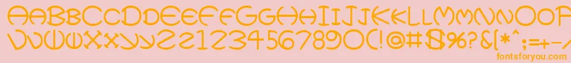 Zirkle Font – Orange Fonts on Pink Background