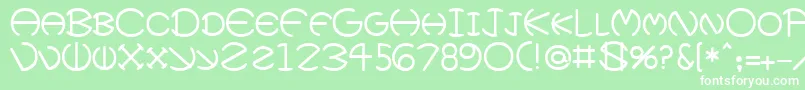 Zirkle Font – White Fonts on Green Background