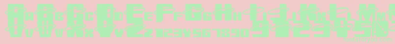 Orbitronio Font – Green Fonts on Pink Background