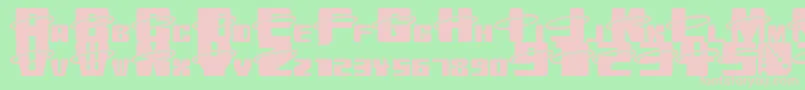 Orbitronio Font – Pink Fonts on Green Background