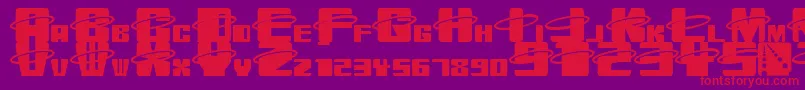 Orbitronio Font – Red Fonts on Purple Background