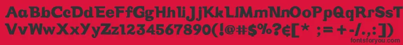 Vintage Font – Black Fonts on Red Background