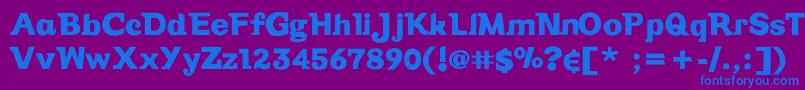 Vintage Font – Blue Fonts on Purple Background