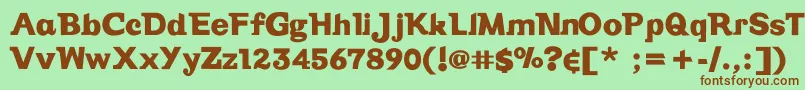 Vintage Font – Brown Fonts on Green Background