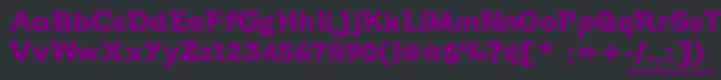 Czcionka Vintage – fioletowe czcionki na czarnym tle