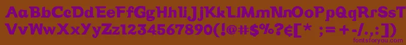 Vintage Font – Purple Fonts on Brown Background