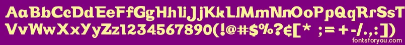 Vintage Font – Yellow Fonts on Purple Background