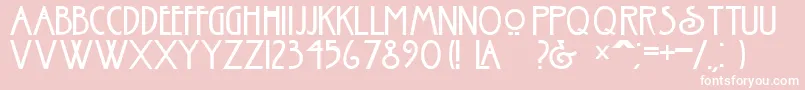 NouveauRegular Font – White Fonts on Pink Background