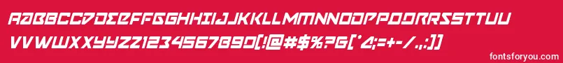 Navycadetcondital Font – White Fonts on Red Background