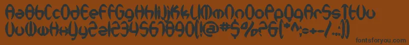 SfSynthonicPopBold Font – Black Fonts on Brown Background