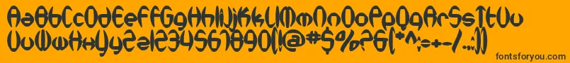 SfSynthonicPopBold Font – Black Fonts on Orange Background