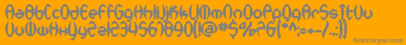 SfSynthonicPopBold Font – Gray Fonts on Orange Background