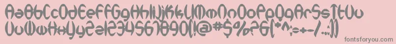 SfSynthonicPopBold Font – Gray Fonts on Pink Background