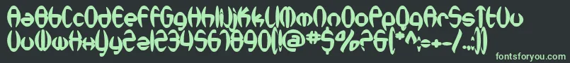 SfSynthonicPopBold Font – Green Fonts on Black Background