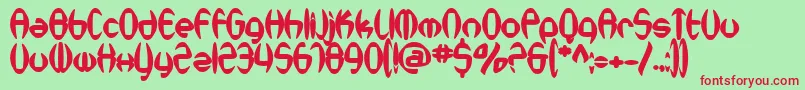 SfSynthonicPopBold Font – Red Fonts on Green Background