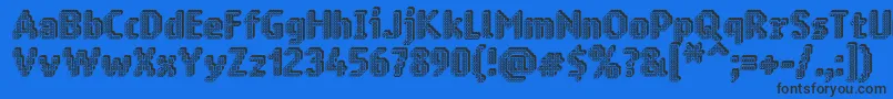 Ringmatrix3D Font – Black Fonts on Blue Background