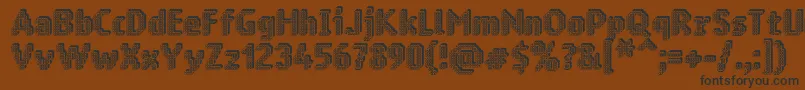 Шрифт Ringmatrix3D – чёрные шрифты на коричневом фоне