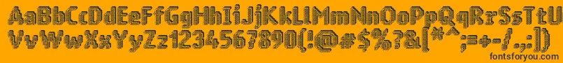 Шрифт Ringmatrix3D – чёрные шрифты на оранжевом фоне
