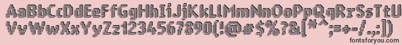 Ringmatrix3D Font – Black Fonts on Pink Background