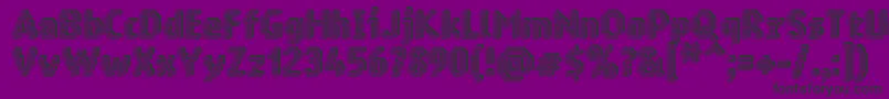 Ringmatrix3D-Schriftart – Schwarze Schriften auf violettem Hintergrund