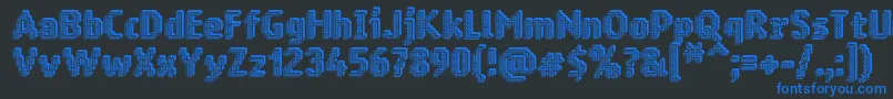 Ringmatrix3D-fontti – siniset fontit mustalla taustalla