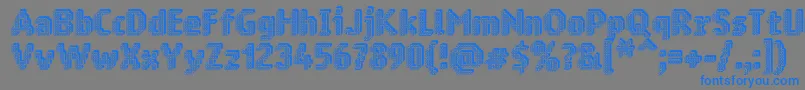 Ringmatrix3D-fontti – siniset fontit harmaalla taustalla