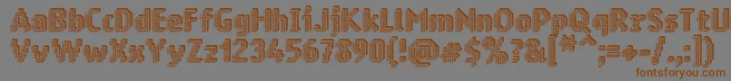 Ringmatrix3D Font – Brown Fonts on Gray Background