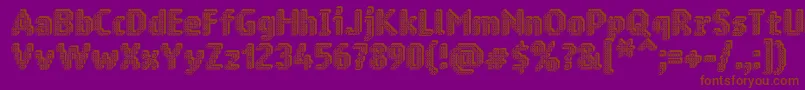 フォントRingmatrix3D – 紫色の背景に茶色のフォント
