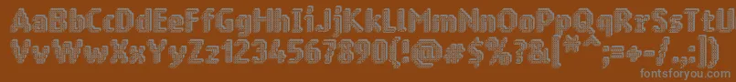 Шрифт Ringmatrix3D – серые шрифты на коричневом фоне