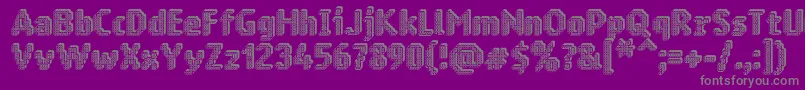 Ringmatrix3D-Schriftart – Graue Schriften auf violettem Hintergrund