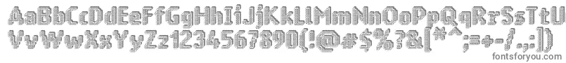 Ringmatrix3D Font – Gray Fonts on White Background