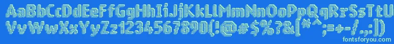Шрифт Ringmatrix3D – зелёные шрифты на синем фоне