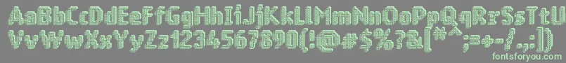 Ringmatrix3D-fontti – vihreät fontit harmaalla taustalla