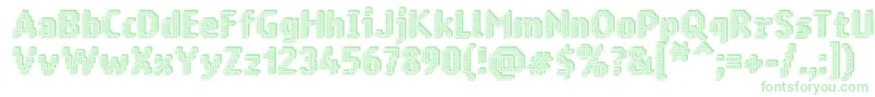 Czcionka Ringmatrix3D – zielone czcionki na białym tle