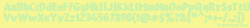 Ringmatrix3D Font – Green Fonts on Yellow Background