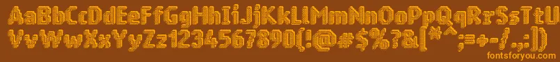 Ringmatrix3D Font – Orange Fonts on Brown Background