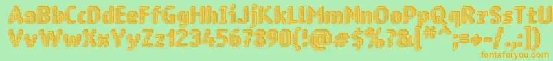 Ringmatrix3D Font – Orange Fonts on Green Background