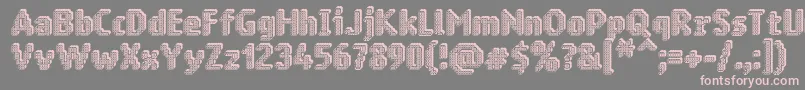 フォントRingmatrix3D – 灰色の背景にピンクのフォント