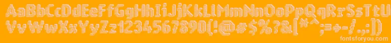 Ringmatrix3D Font – Pink Fonts on Orange Background