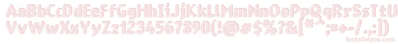 Ringmatrix3D-fontti – vaaleanpunaiset fontit valkoisella taustalla