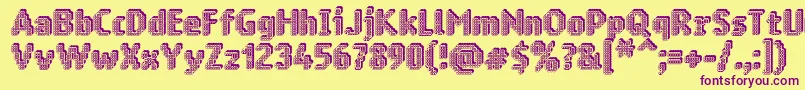 Ringmatrix3D Font – Purple Fonts on Yellow Background