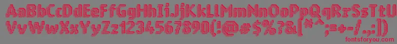 Шрифт Ringmatrix3D – красные шрифты на сером фоне