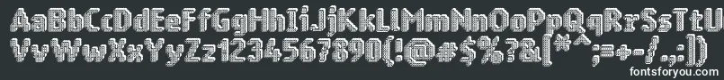 Ringmatrix3D-Schriftart – Weiße Schriften auf schwarzem Hintergrund