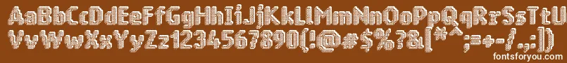フォントRingmatrix3D – 茶色の背景に白い文字