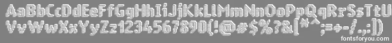 フォントRingmatrix3D – 灰色の背景に白い文字