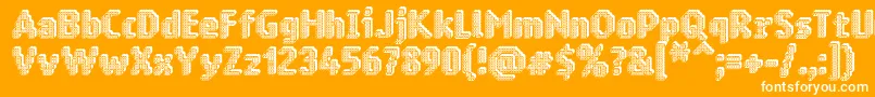 Ringmatrix3D Font – White Fonts on Orange Background