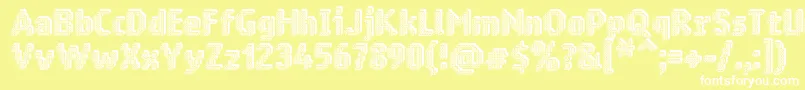 Ringmatrix3D Font – White Fonts on Yellow Background