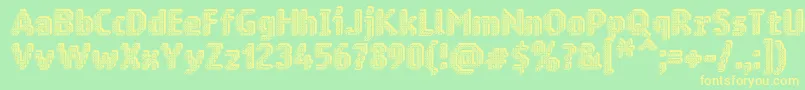 Ringmatrix3D Font – Yellow Fonts on Green Background